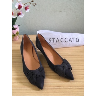Staccato รองเท้าคัทชูหนังกลับแท้ส้นเข็ม size39(24.5)