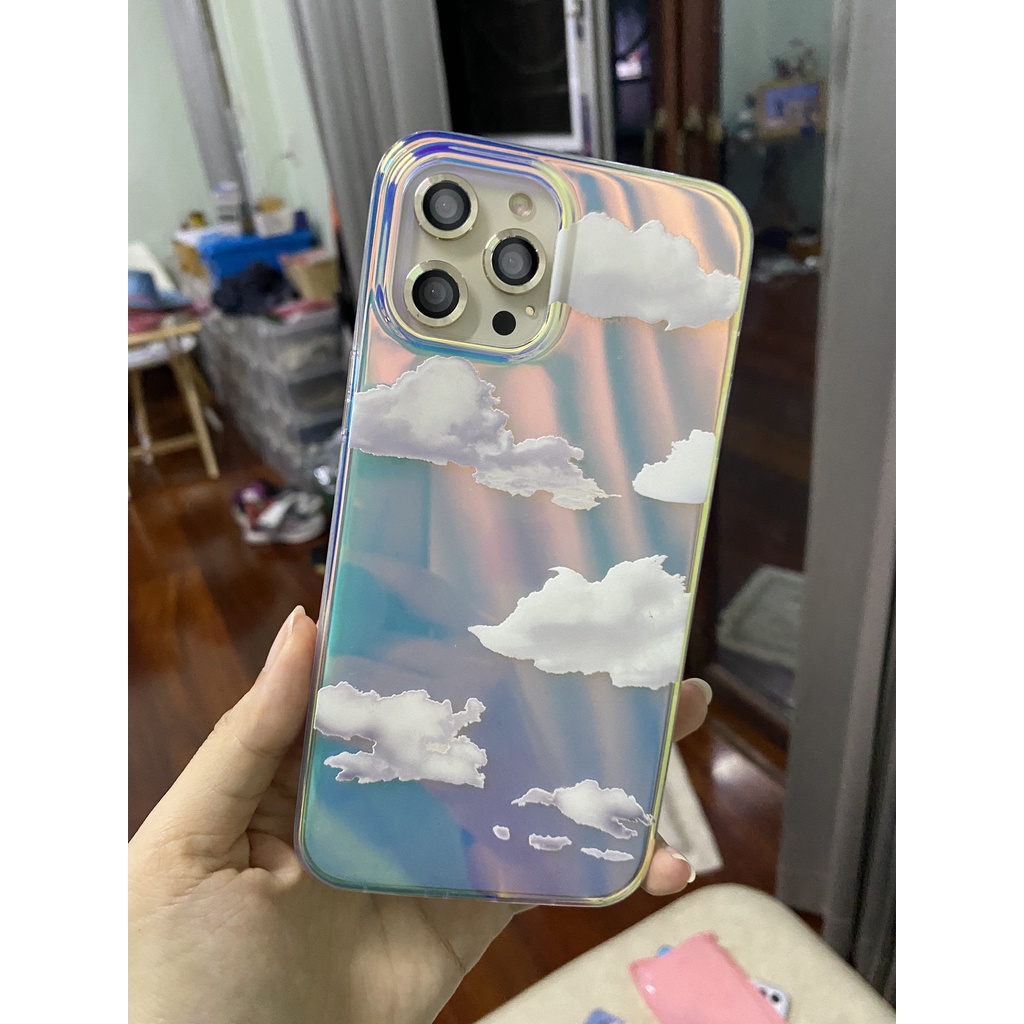 มาใหม่ค่าา-โฮโลแกรมสกรีนลายเมฆ-โฮโลแกรมเมฆ-เคสใสโฮโลแกรม-เคสโฮโลแกรม-พร้อมส่งทุกรุ่น