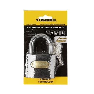 YOSHINO กุญแจคอสั้นดำ 63 มม. รุ่น YN 63 สีดำ วัสดุทำจากเหล็กคุณภาพดี ไม่เป็นสนิม ที่คล้องทำจากเหล็กกล้าชุบ มีความแข็งแรง