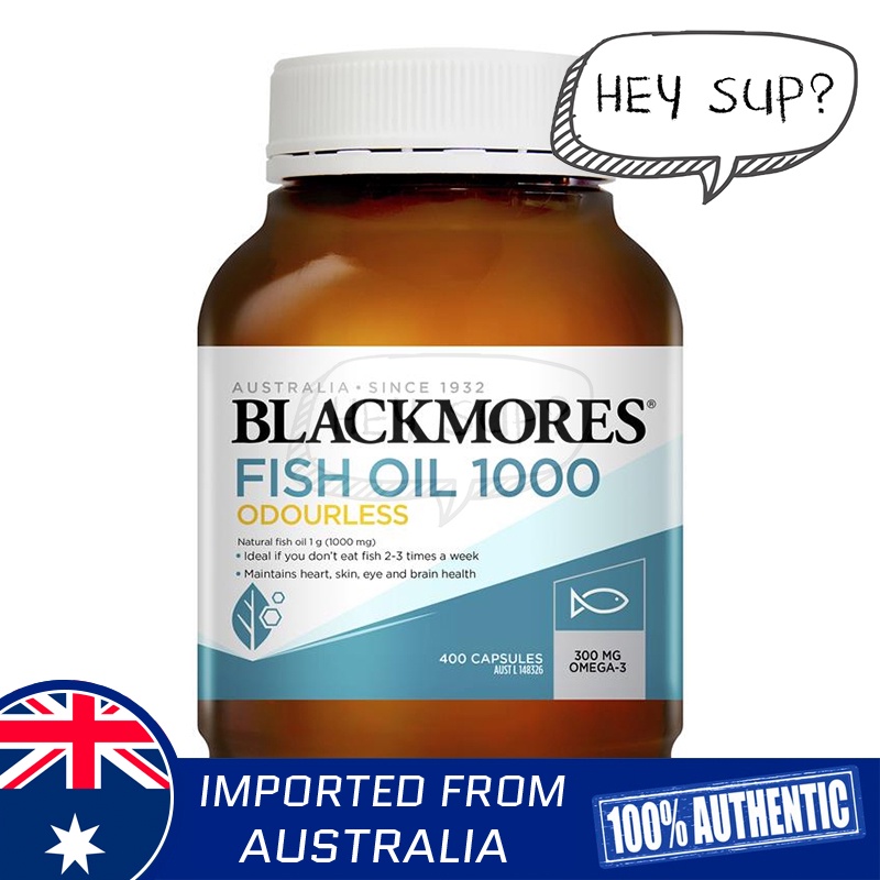 Blackmores Odourless Fish Oil 1000mg 400 Capsules (Natural Source Of