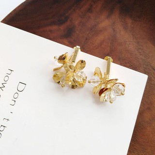 #พร้อมส่ง# S925ก้านเงิน sliver ต่างหูติดหู สไตล์ เกาหลี เครื่องประดับ earring Jewelry สำหรับผู้หญิง