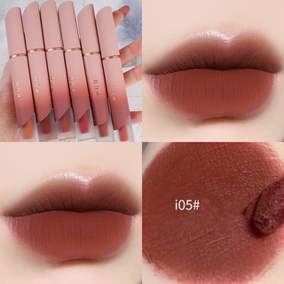 ลิปสติกเกาหลีสีแดงน้ำตาลตุ่นสีอิฐ2.1gไม่หลุดง่ายกันน้ำ  ติดทนนานLipstickลิปสติกเครื่องสำอาง-0677