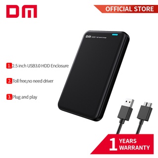 สินค้า Dm กล่องฮาร์ดไดรฟ์ภายนอก USB 3.0 hdd SATA SSD 2.5 นิ้ว สําหรับแล็ปท็อป Windows Mac HD001