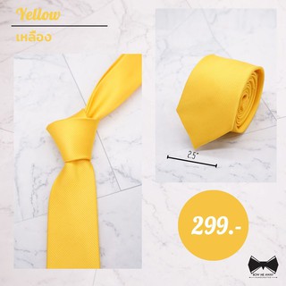 ภาพหน้าปกสินค้า❗SALE❗ เนคไทโมเดิร์นสีเหลืองลายขวางในตัว 2.5นิ้ว - 2.5\"Solid Yellow Diagonal Stripe Necktie ที่เกี่ยวข้อง