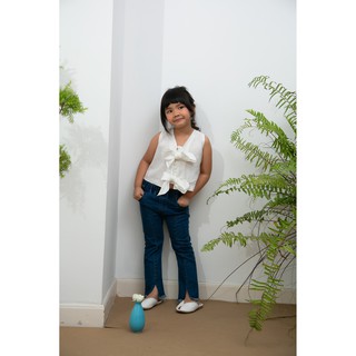 Bonita &amp; Co. ❤️ Look 1 (Kids) Top เสื้อเด็กแขนกุด สีขาว ใส่ได้ 2 แบบ