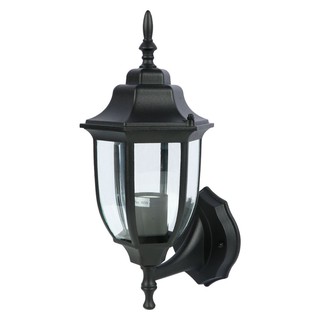 Outdoor branch lights OUTDOOR WALL SCONCE L&amp;E WMS 200/B-E27 CLASSIC METAL/GLASS BLACK External lamp Light bulb ไฟกิ่งภาย