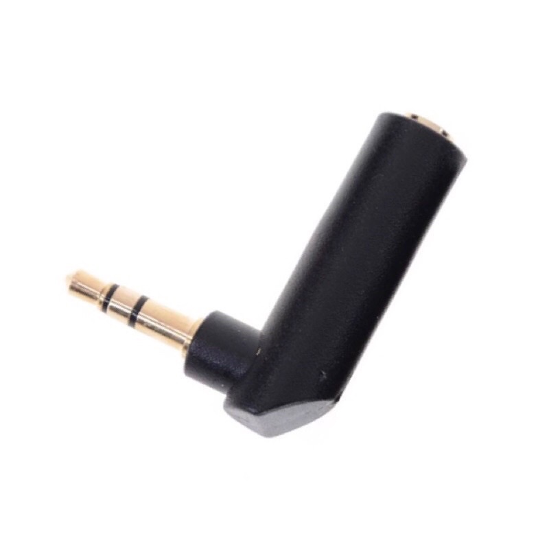 Stereo 3.5mm L adapter TSR ผู้ เมีย หัวงอ สะดวกพื้นที่เสียบ กันสายหัก 3 ...