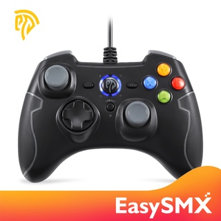 EasySMX ESM-9100 Wired Controller Joysticks Dual Shock for Windows/ Android/ PS3/ TV Box (Grey)
