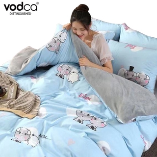 ภาพหน้าปกสินค้าVodca-Bedding set king size bed linen ชุดปูที่นอน *ไม่รวมผ้านวม พร้อมส่ง! ผ้าปูที่นอน 6 ฟุต 5 ชิ้น รัดมุมรุ่น WJ-N901 ที่เกี่ยวข้อง