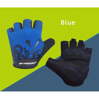 ถุงมือครึ่งนิ้ว มอเตอร์ไซค์ จักรยาน ฟิตเนส  (สีน้ำเงิน) Motorcycle/gloves-D36-Blue