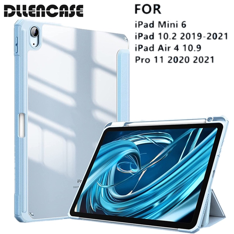 dllencase-เคสซิลิโคนใสสําหรับ-compatible-for-ipad-6-air-4-10-9-2020-2021-pro-11-2019-10-2-7th-8th-9th-a200