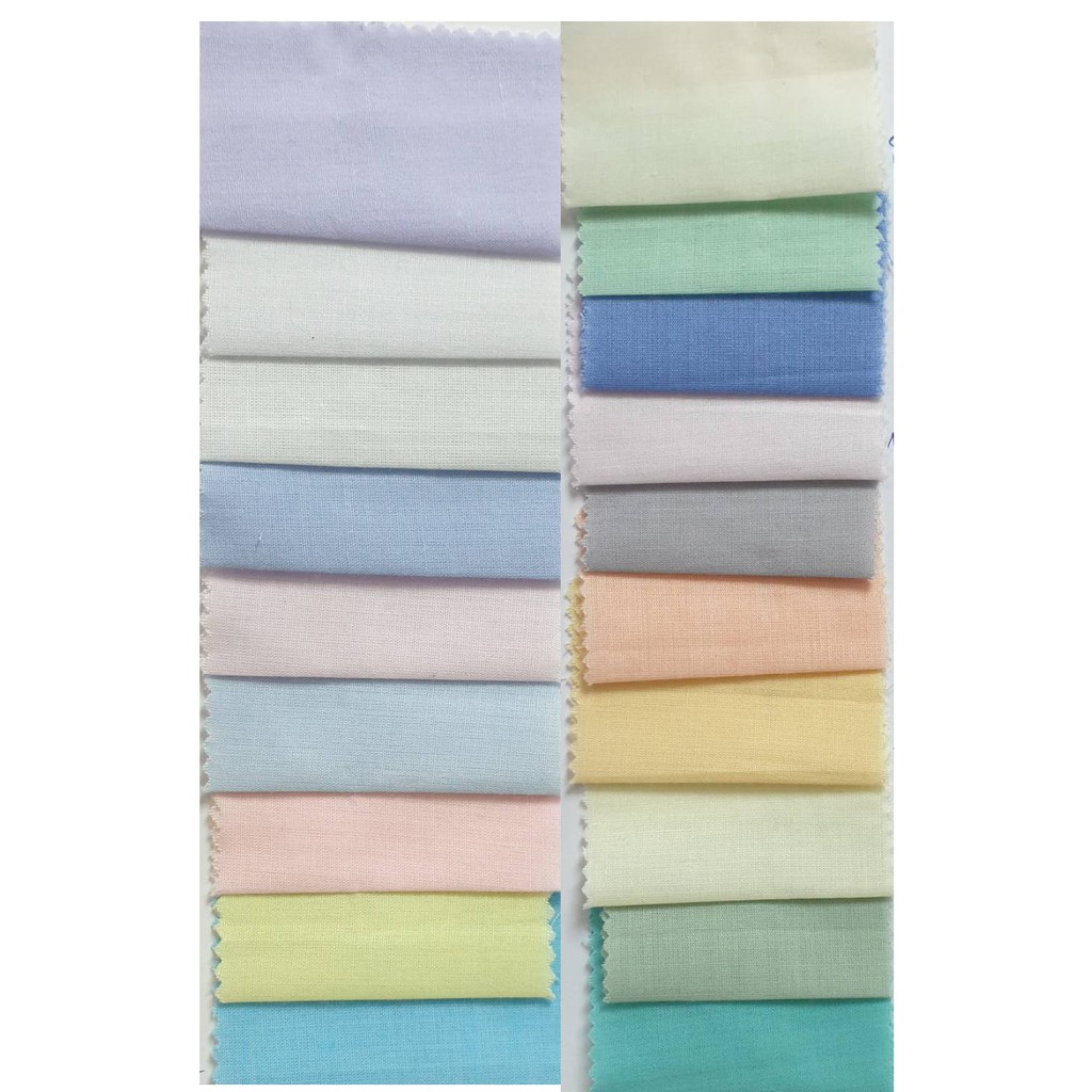 ภาพสินค้าผ้าเมตร Cotton 100% (มีหลายสี) เนื้อบาง นุ่มพิเศษ เกรด A ผ้าฝ้าย ผ้าคอตตอน (ราคาต่อ 1 เมตร) ผ้า ผ้าซับใน ผ้าบาง SMP จากร้าน realwoodpc บน Shopee ภาพที่ 2