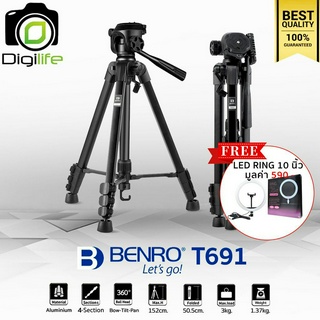 Benro Tripod T691 - แถมฟรี** LED Ring 10นิ้ว มูลค่า 590บาท - ขาตั้งกล้องน้ำหนักเบา DSLR, มิลเรอร์เลส, คอมแพ็ค, วิดีโอ