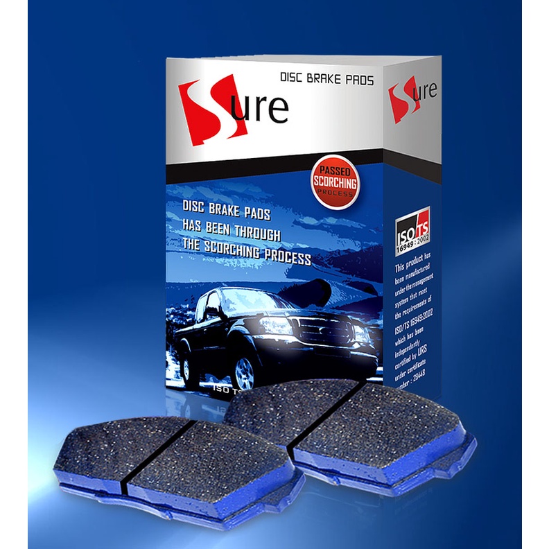 ผ้าเบรค-sure-หน้า-รถ-isuzu-ดราก้อนอายส์-2800-เทอร์โบ-ดราก้อนพาวเวอร์-3000