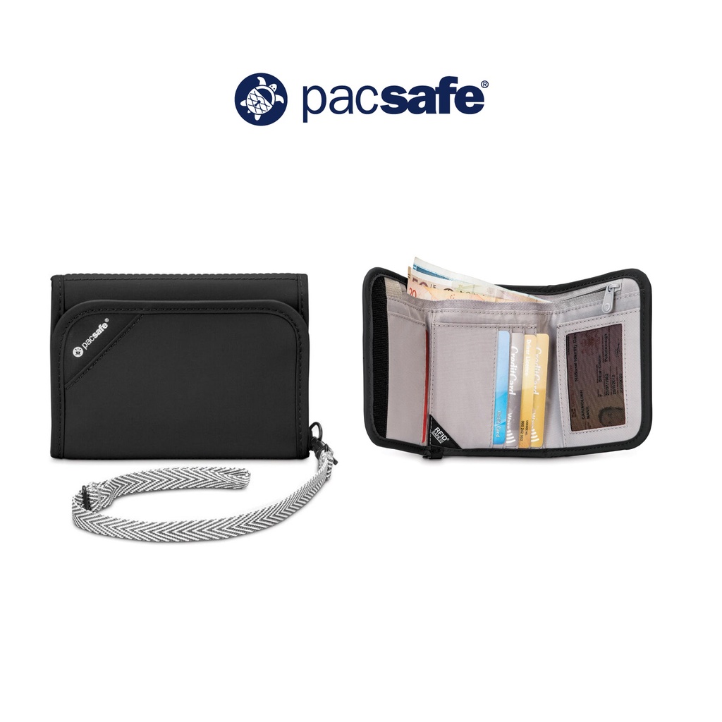 ภาพหน้าปกสินค้าPacsafe RFIDSAFE V125 TRIFOLD WALLET ANTI THEFT กระเป๋าสตางค์ กระเป๋ากันขโมย