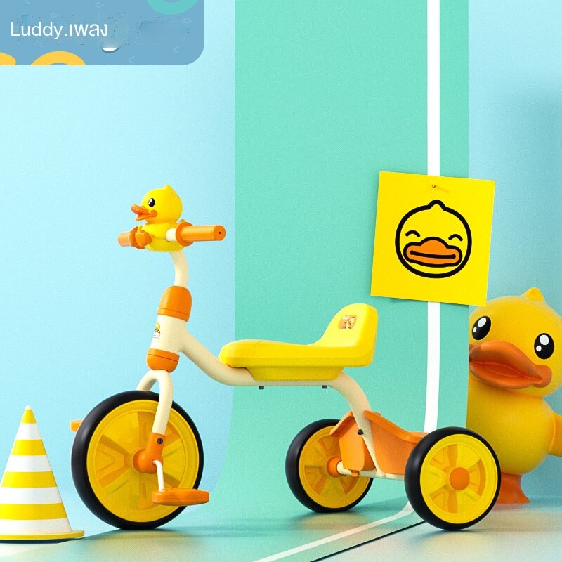 จักรยานสามล้อล้อเป็ดน้อย-ลูกอนุบาลอนุบาลสามล้อเท้าเหลืองอายุ-2-6-ปี