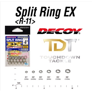 Decoy Split Ring EX R-11 #1-6 สปริทริง งานเหยื่อปลอม ของแท้ญี่ปุ่น
