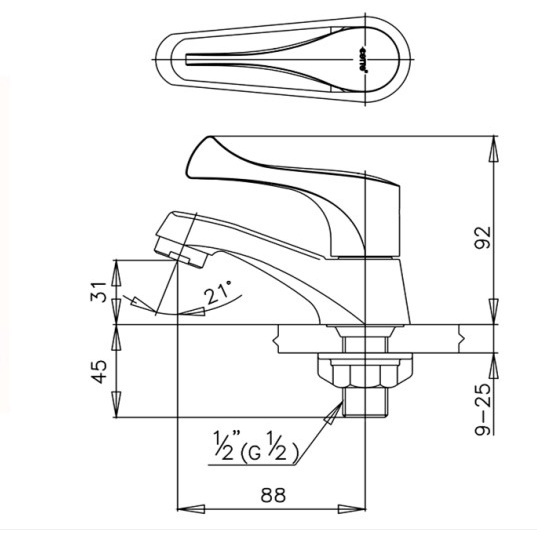 ct160c10-hm-ก๊อกเดี่ยวอ่างล้างหน้า-รุ่น-วินดี้