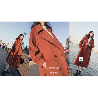 Long coat ทรงยุโรปเรียบหรูดูแพง เนื้อผ้าหนา สินค้าพร้อมส่ง