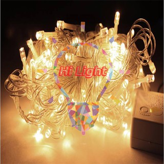 ถูกที่สุด 60 บาท ไฟตกแต่งห้อง 100 LED ยาว 10 เมตร ปรับจังหวะได้ 8 จังหวะ (สีวอมไวท์)