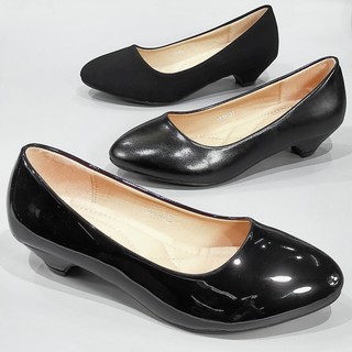 สินค้า รองเท้าส้นสูง 168-C1,C1A,C1B  รองเท้าคัชชูนักศึกษา รองเท้าคัชชูสีดำ 1.5 นิ้ว Fairy หนังPU นิวบัค