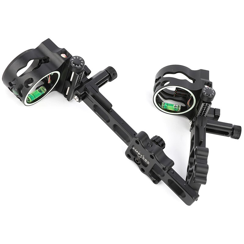 5 Pin Compound Bow Sight แถบสั้นสีดำยาว Rod กีฬากลางแจ้งธนูล่าสัตว์การ ...