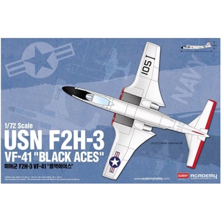 โมเดลประกอบ Academy Model 1/72 AC12548 USN F2H-3 VF-41 "BLACK ACES"