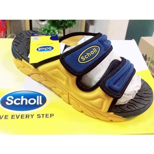 scholl-รองเท้าแตะแบบสวม-รุ่น-cyclone-สีน้ำเงิน-เหลือง