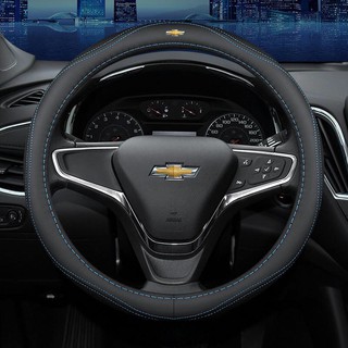 Chevrolet เชฟโรเลทระบายอากาศได้ไม่ลื่นหนังหุ้มพวงมาลัยรถยนต์อุปกรณ์รถยนต์ต์เหมาะสำหรับ Captiva Cruze Spin Optra Orlando Sonic Equinox CAVALIER Malibu 38CM(15in)/Car steering wheel cover