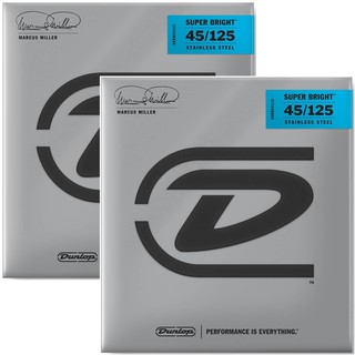 สินค้า สายเบส DUNLOP MARCUS MILLER SUPER BRIGHT BASS STRINGS  5-STRING DBMMS 45 125