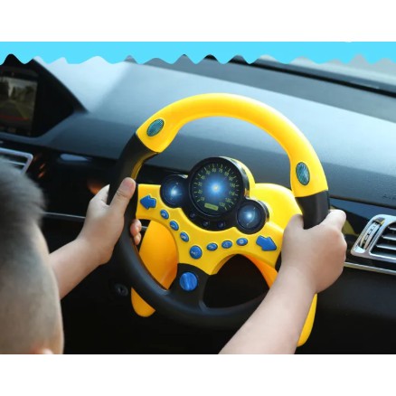 ของเล่นเสริมการศึกษาเด็ก-พวงมาลัยขับรถเด็กติดตั้งง่าย-พวงมาลัยจำลองขับรถ-พวงมาลัย