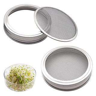 Set of 2 Sprouting Jar Lid Kit for Making Organic Sprout Seeds