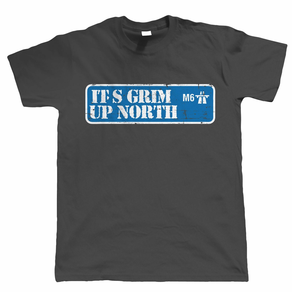 tshirtเสื้อยืดคอกลมฤดูร้อนเสื้อยืด-พิมพ์ลายฟุตบอล-its-grim-up-north-แฟชั่นสําหรับผู้ชายsto4xl