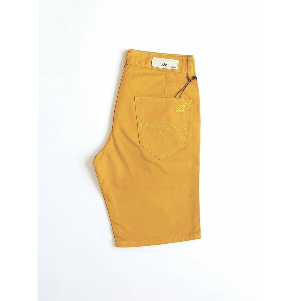 กางเกงขาสั้น-กางเกงลำลอง-กางเกงขาสั้นผู้ชาย-ผ้ากึ่งยีนส์-ผ้าเวสปอยส์-cotton100-size-28-38-สีเหลืองมัสตาด