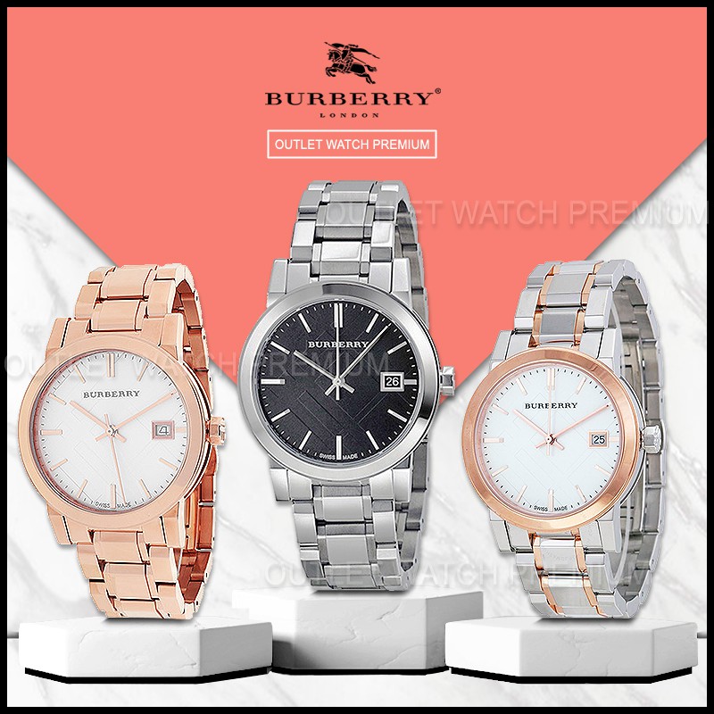 ภาพหน้าปกสินค้าOUTLET WATCH นาฬิกา Burberry OWB277 นาฬิกาข้อมือผู้หญิง นาฬิกาผู้ชาย แบรนด์เนม Brandname Burberry Watch BU9125