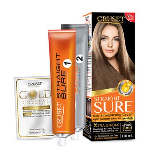 ครูเซ็ท ครีมยืดผม สเตรท ชัวร์ 110มล. (Cruset Straight Sure Hair Straightening Cream 110 ml.) สูตรเข้มข้น