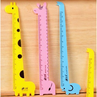 ไม้บรรทัดพลาสติกรูปการ์ตูน ไม้บรรทัดรูปสัตว์ น่ารัก 15cm (พร้อมส่ง)