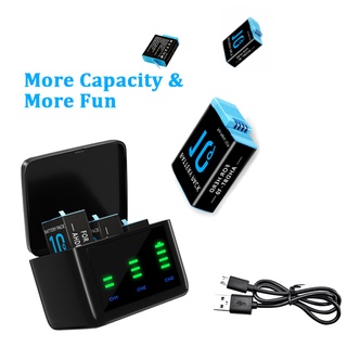 3.8V 2000mAh Battery For GOPro Action sportss fast charger camera for Go Pro Hero 10 Hero 9 black camera accessory batte