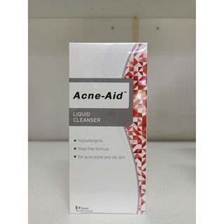 Acne-aid liquid cleanser สีแดง 100 ml ผลิตภัฑ์ทำความสะอาดหน้า สูตรลดสิว แอคเน่-เอด ลิขวิดคลีนเซอร์