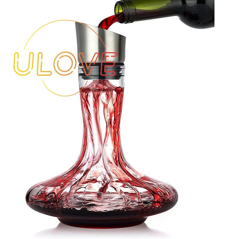 Wine Decanter with Builtin Aerator Pourer & Filter, Wine Aerator