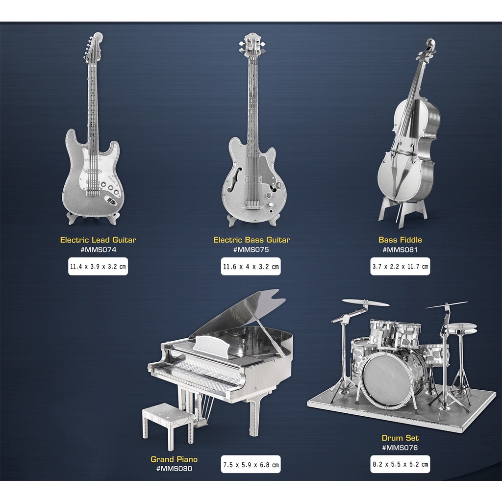 3d-metal-model-kit-โมเดล3d-musical-เครื่องเสียง