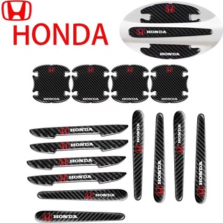 💥พร้อมส่ง💥 Honda / ฮอนด้า 14 ชิ้น ติดมือจับประตูรถยนต์ เบ้ากันรอย(กันรอยขีดข่วนรถยนต์) พื้นผิวคาร์บอนไฟเบอร์ ประตูรถยนต์ กระจกมองข้าง แผ่นติดกันรอยรถยนต์ ฟิล์มกันรอย สติ๊กเกอร์กันรอย สติกเกอร์ป้องกันชามประตูรถ กันชนประตูรถ