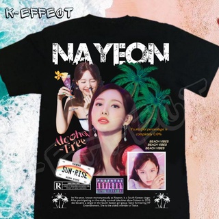 เสื้อยืดผ้าฝ้ายCOTTON เสื้อยืด Kpop Twice Alcohol Free Nayeon Unisex โดย K-EFFECTS-5XL
