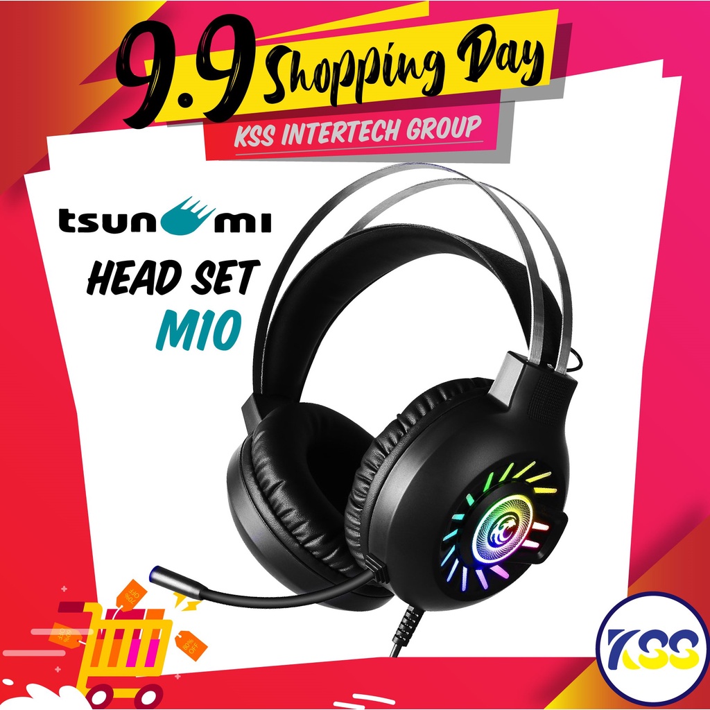 Tsunami M10 7.1 Surround Sound Software RGB Gaming Headset