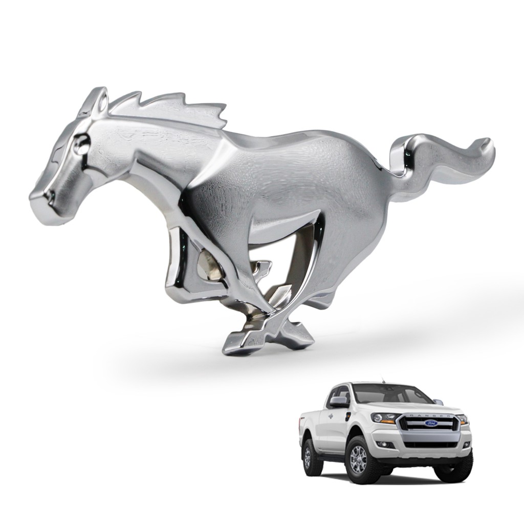 โลโก้-logo-mustang-horse-สี-chrome-mustang-ranger-ford-2-4-ประตู-ปี2000-2018