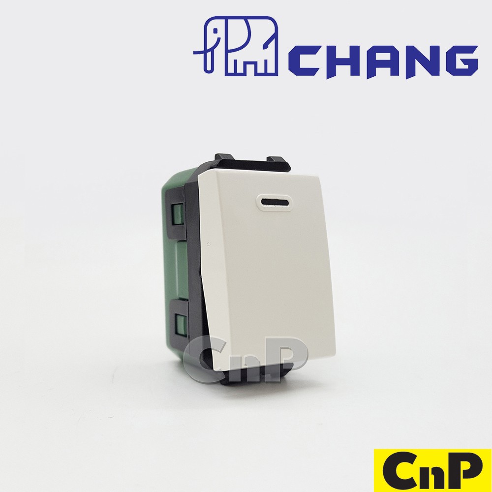 รูปภาพสินค้าแรกของCHANG สวิตช์ทางเดียว สีขาว ช้าง รุ่น CH-501N