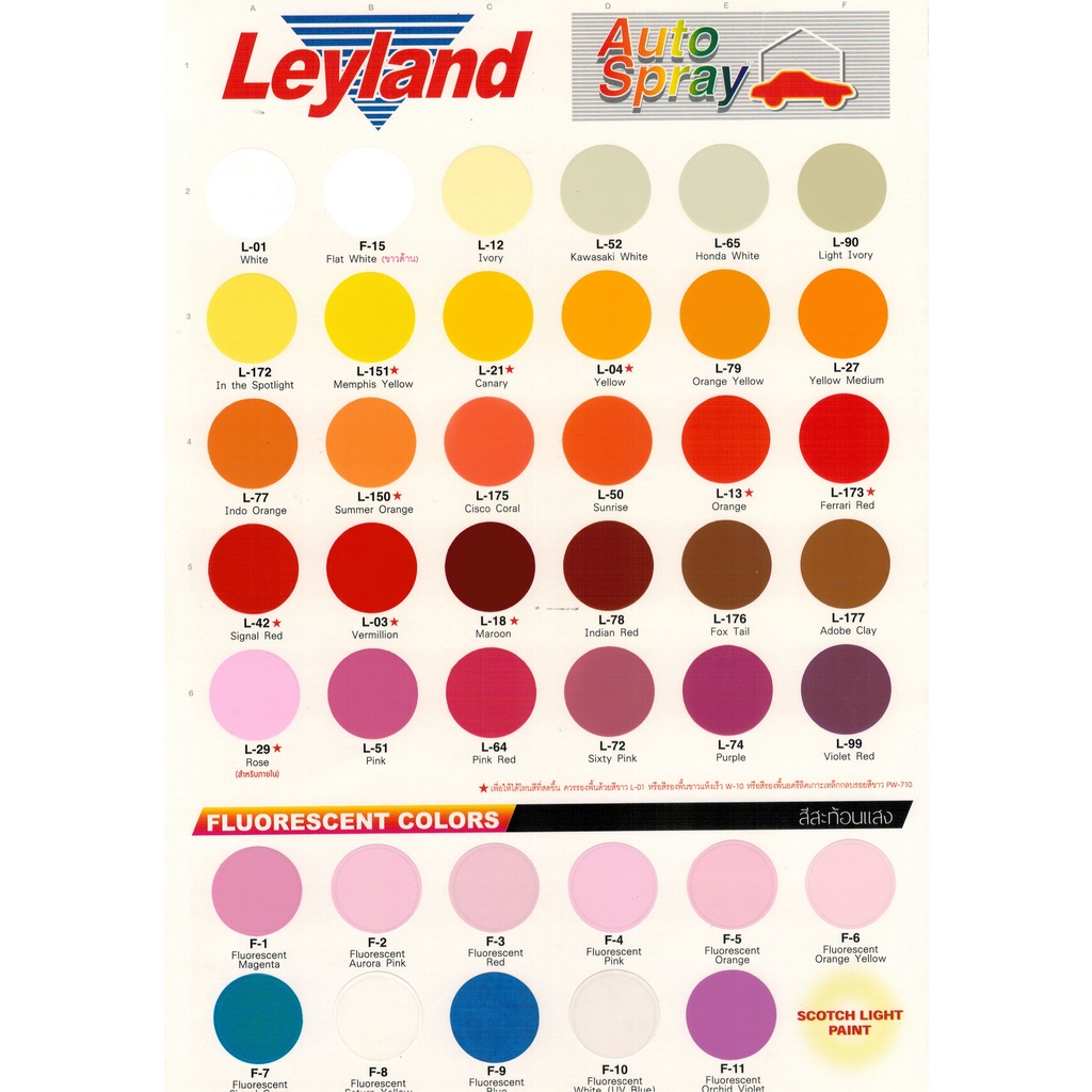 ภาพสินค้าสีสเปรย์ สีพ่นรถยนต์ เลย์แลนด์ กลุ่มสี (เงิน,ขาว,ดำ,แลคเกอร์,รองพื้นกันสนิม) Leyland จากร้าน sb_shopping.official บน Shopee ภาพที่ 1