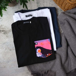 เสื้อยืดคอกลม Astro Pixel Pocket Tee | Thrift Apparel T-Shirtเสื้อยืด