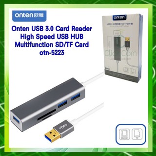 Onten USB 3.0 to Port Hub with SD/TF Card reader  OTN-5223