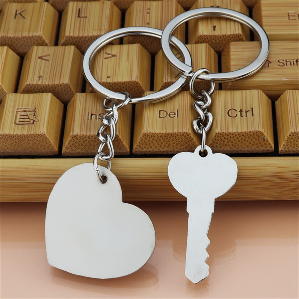 พวงกุญแจคู่รัก-สัญลักษณ์โรแมนติก-รัก-กุญแจและหัวใจ-พวงกุญแจ-ของขวัญวันวาเลนไทน์-อุปกรณ์เสริม-สําหรับแฟนสามี